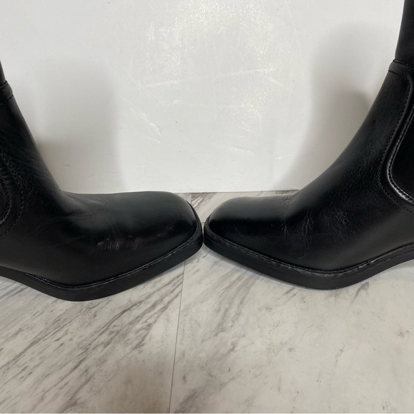 New! Naturalizer Emmy Black Leather Square Toe Bootie 8M - Picture 5 of 15